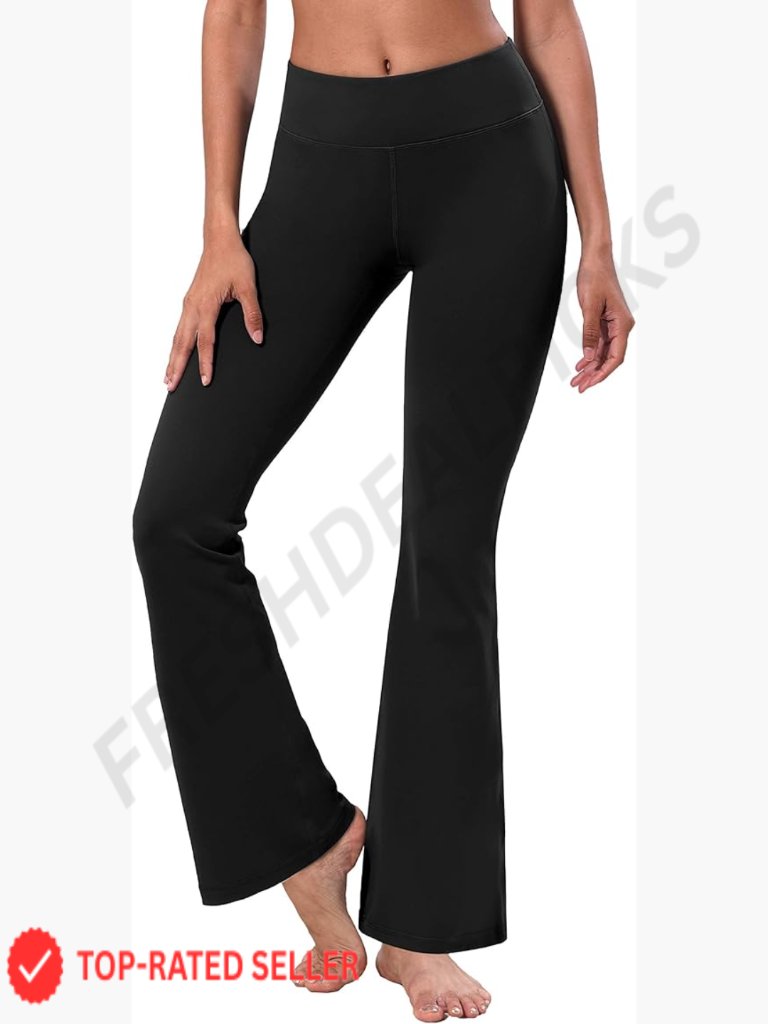 Bootcut Yoga Pants High Waist Tummy Control Workout Flare Leggings With Pockets